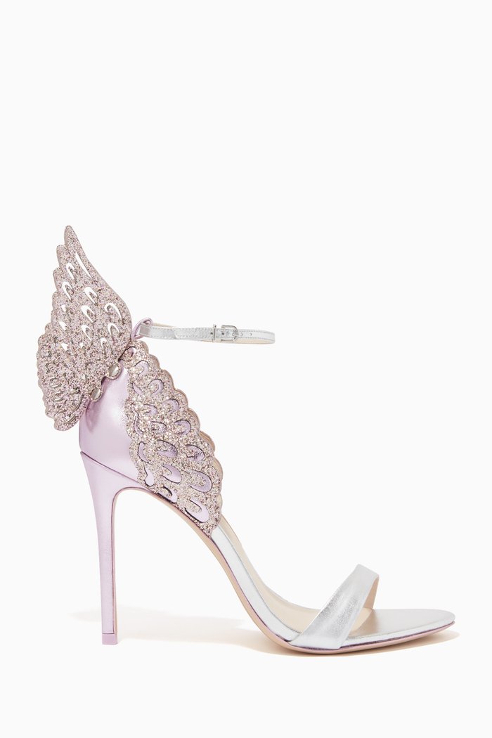 

Evangeline 100 Sandals in Metallic Nappa, Purple