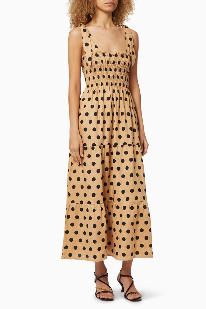 

Rianne Linen Midi Dress, Neutral