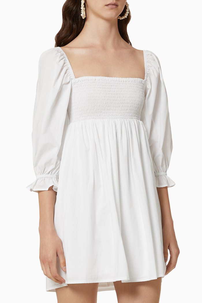 

Arles Poplin Mini Dress, White