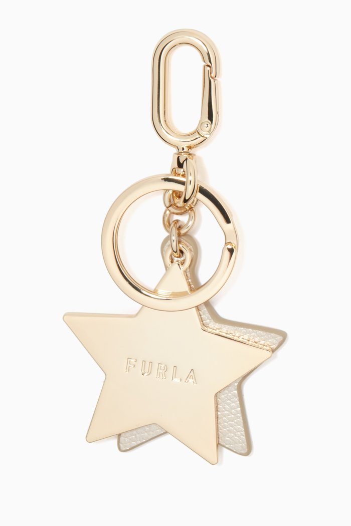 

Venus Star Keyring in Metal & Glitter, Silver