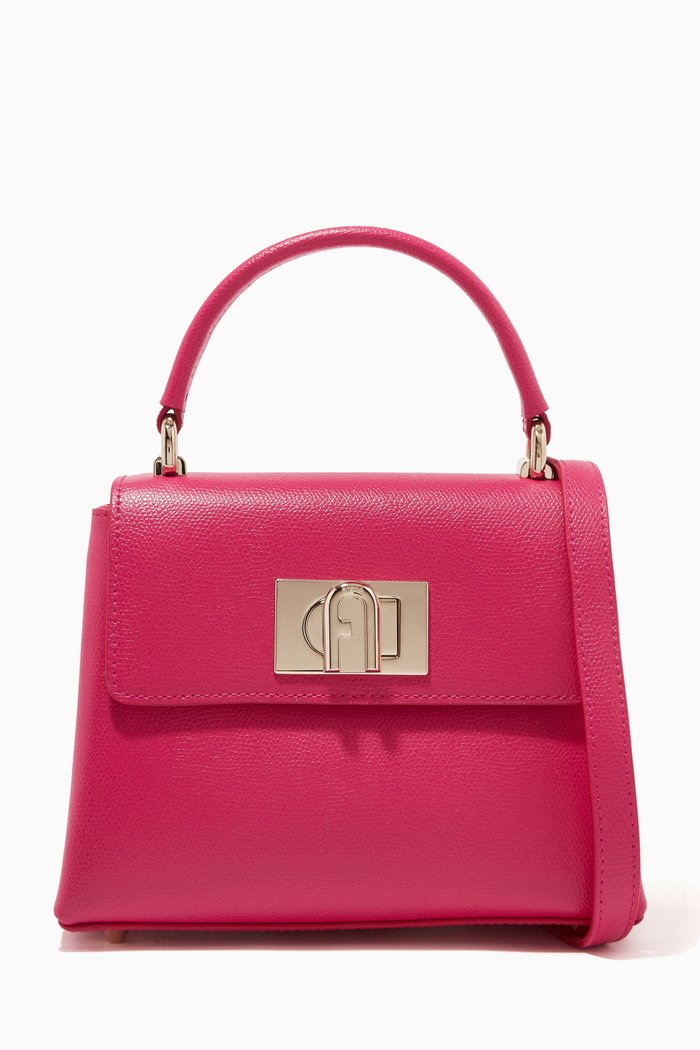 Mini 1927 Top Handle Bag in Leather, Pink