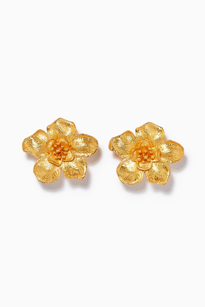 

Azalea Bloom Earrings in 24kt Gold Plating