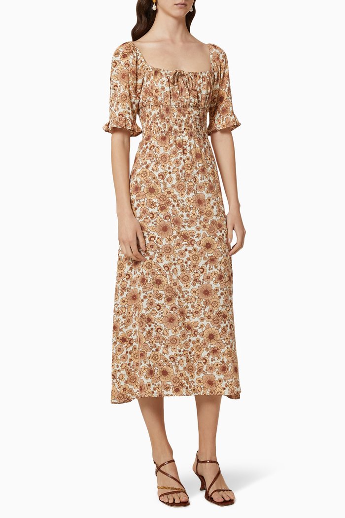 

El Paso Crêpe Midi Dress, Multicolour