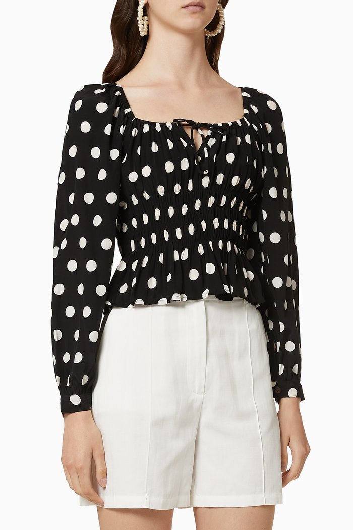 Varena Crêpe Top, Black