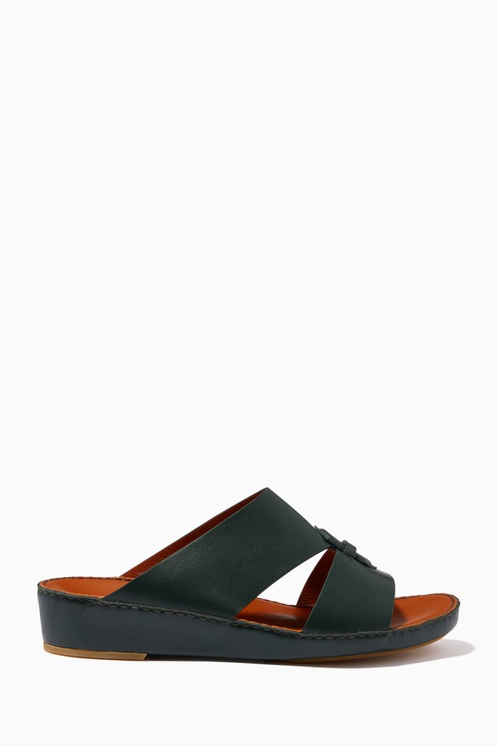 

Cuscino Sandals in Softcalf, Green