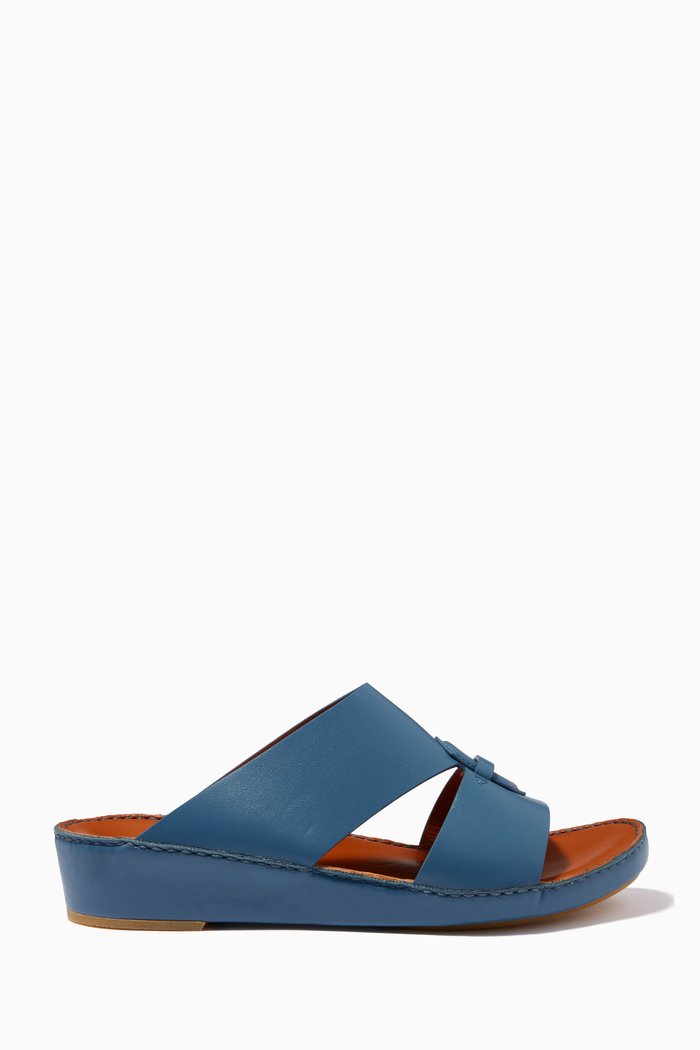 

Cuscino Sandals in Softcalf, Blue