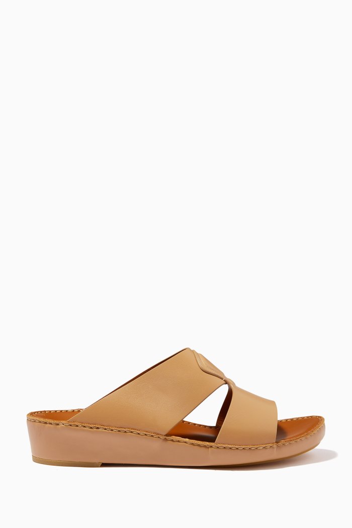 

Peninsula Cuscino Sandals in Softcalf, Neutral