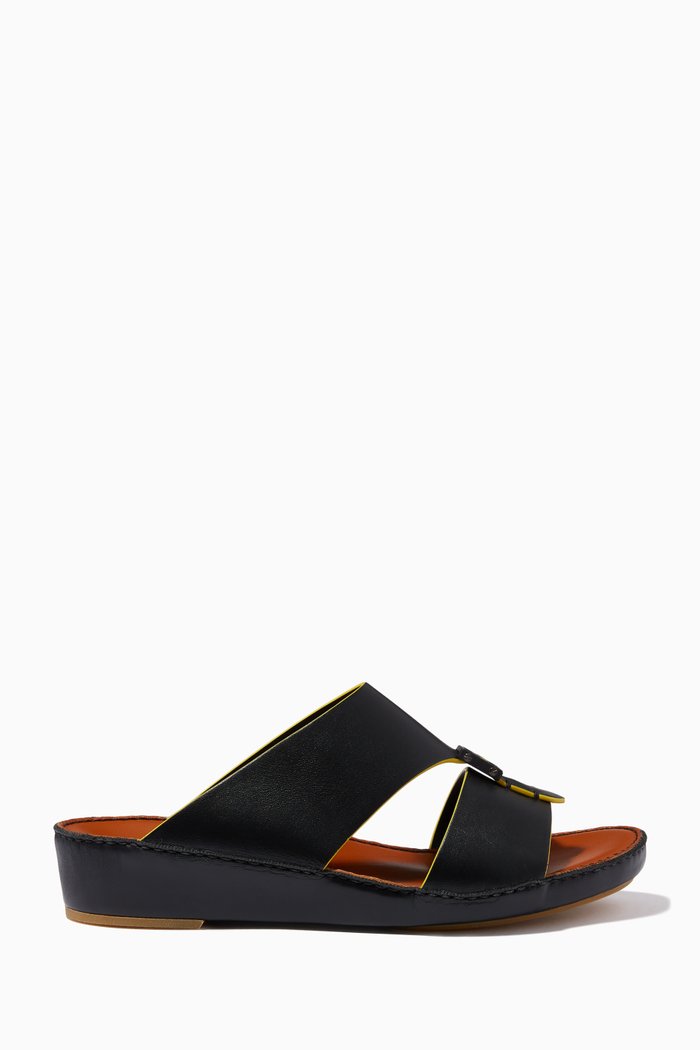 

Quadratura Sandals in Softcalf, Black