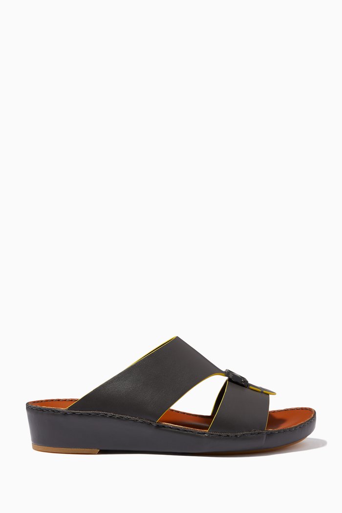 Quadratura Sandals in Softcalf, Grey