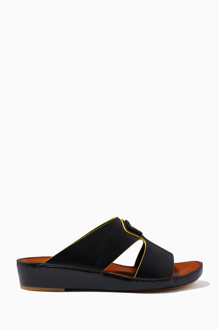 

Peninsula Sandals in Softcalf, Black