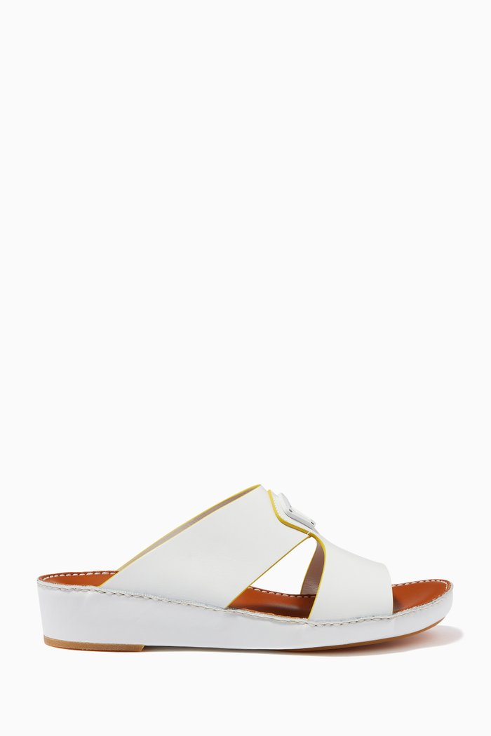 

Peninsula Sandals in Softcalf, White