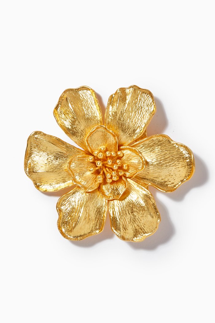 

Blossom Bloom Brooch in 24kt Gold Plating