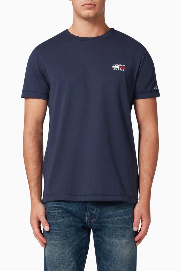 

Logo Slim Fit T-shirt in Organic Cotton, Blue