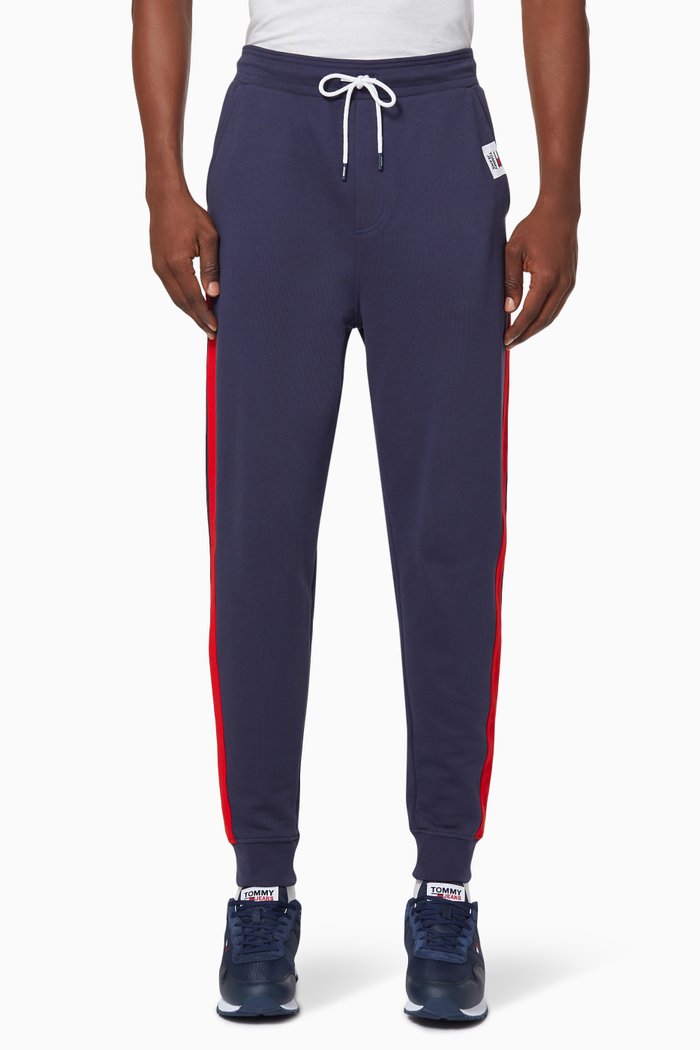 

Colour-Block Jersey Basketball Track Pants, Blue