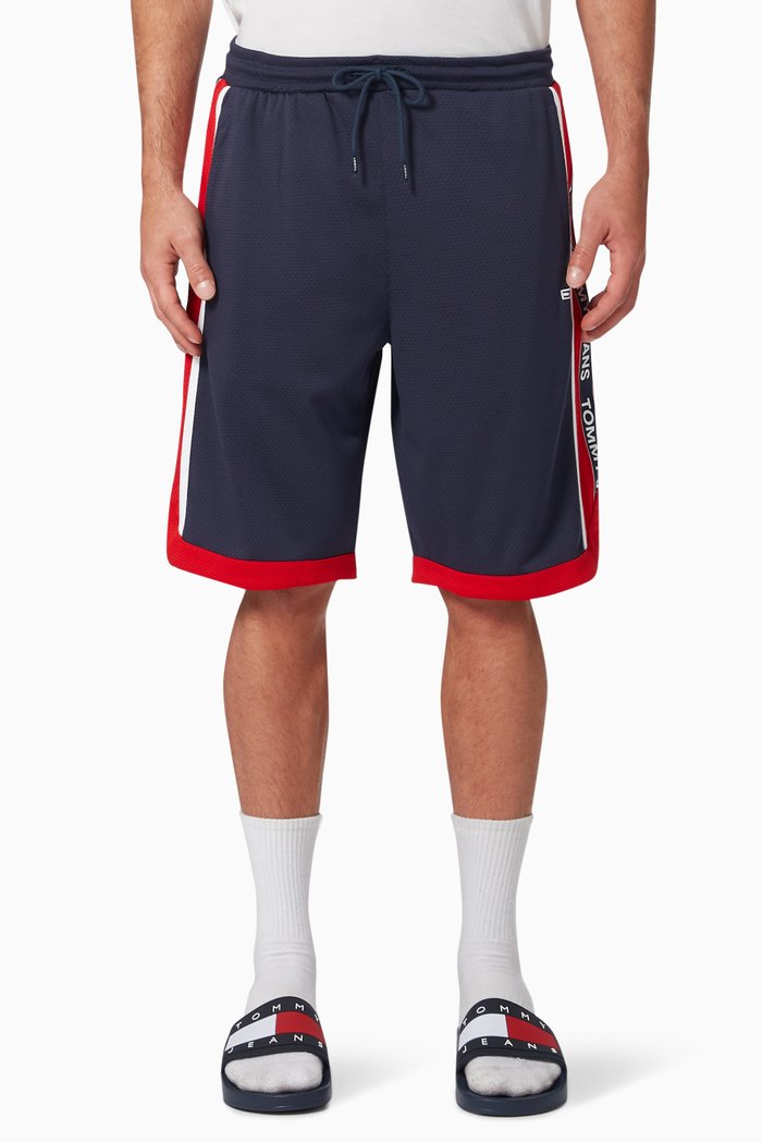 

Mesh Basketball Shorts in Recycled Polyester Blend, Blue