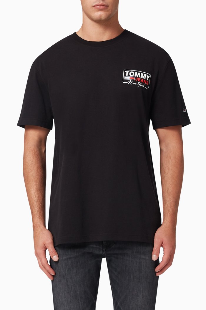 Logo T-shirt in Organic Cotton, Black