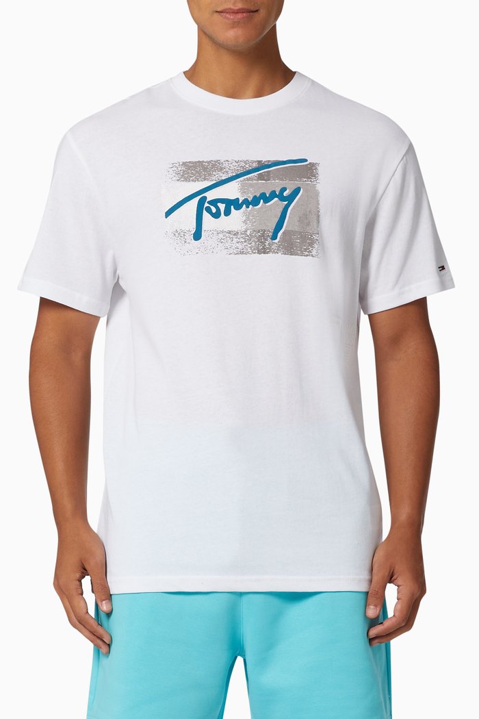 

Vintage Signature T-shirt in Organic Cotton Jersey, White