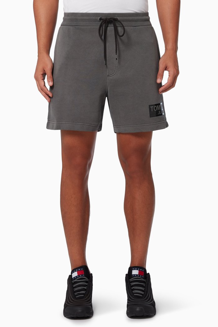 

Tonal Beach Shorts in Organic Cotton, Black