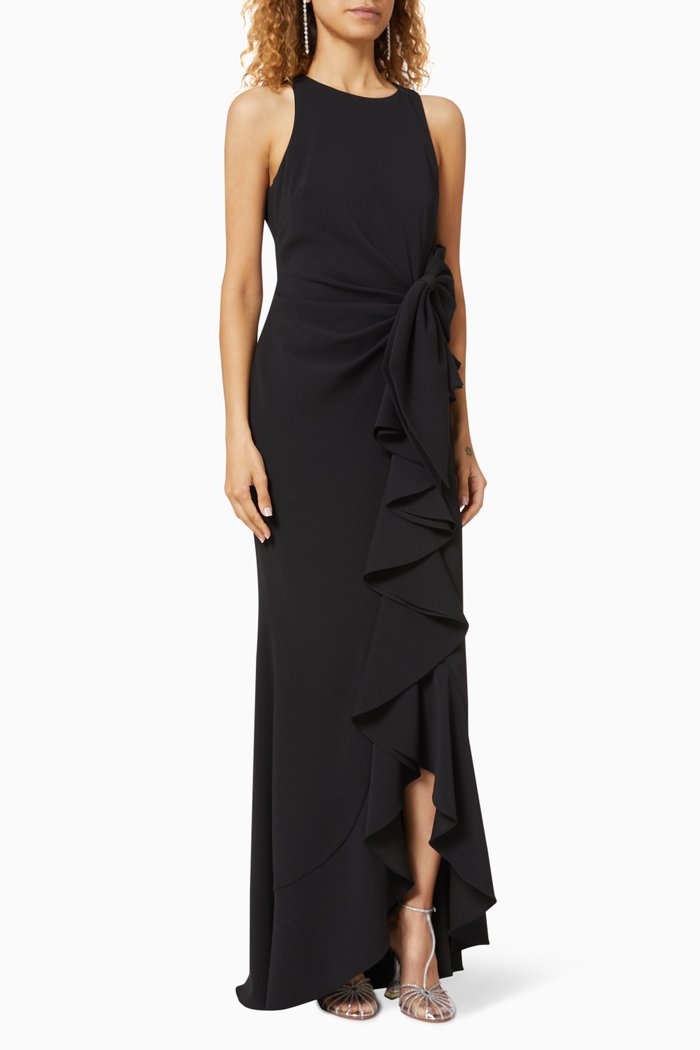 

Odessa Ruffle Gown, Black