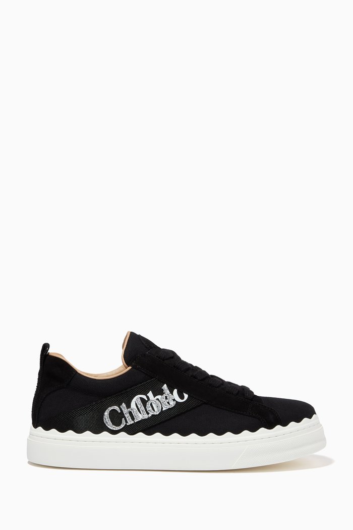 

Lauren Sneakers in Embroidered Canvas, Black