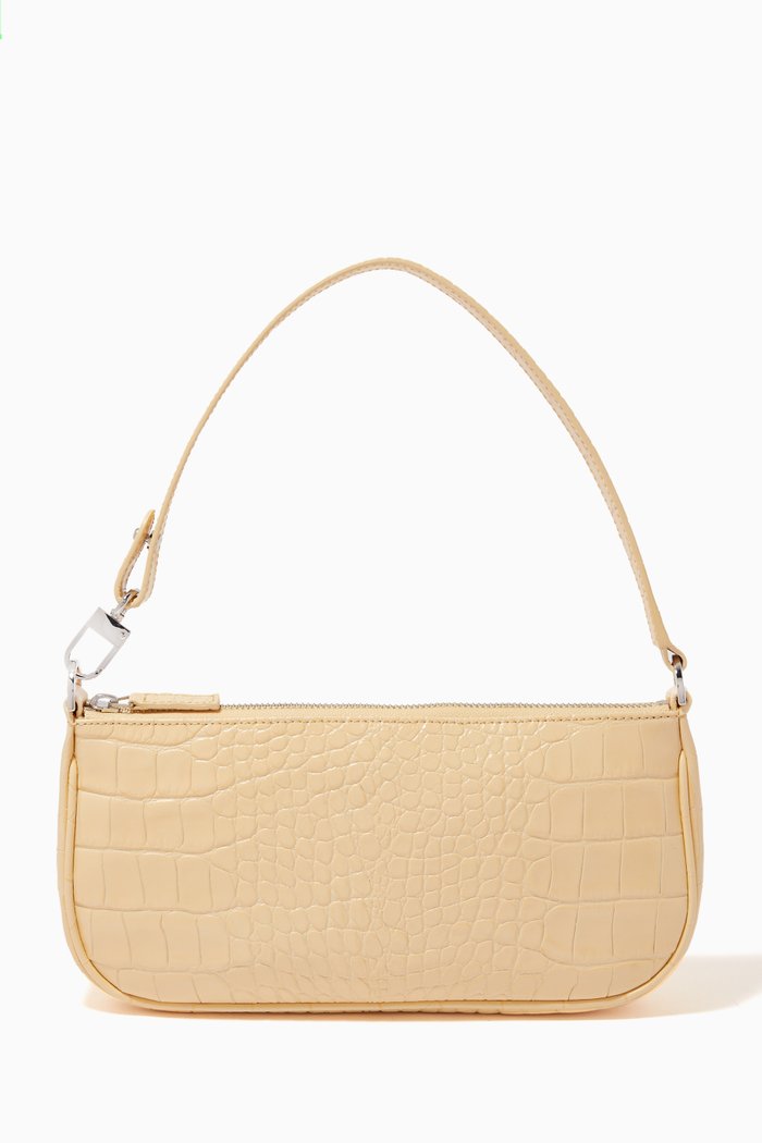 

Rachel Bag in Croco Embossed Leather, Neutral