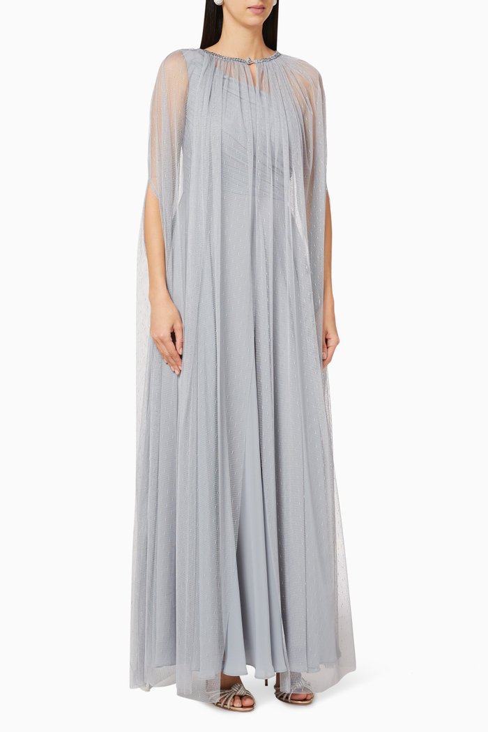 

One Shoulder Maxi Dress, Grey