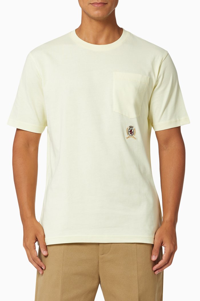 

Crest Pocket T-shirt in Organic Cotton Jersey, Yellow