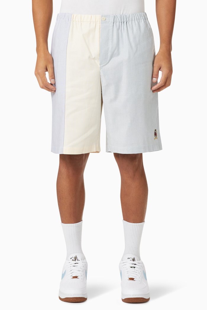 

Mixed Crest Ithaca Stripe Shorts in Cotton Poplin, Multicolour