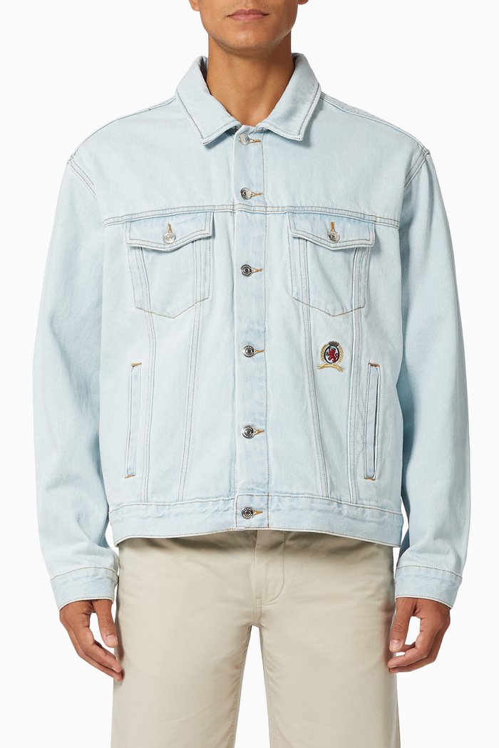 

Crest Jacket in Organic Cotton Denim, Blue