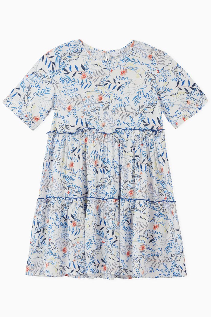 

Floral Print Dress, White