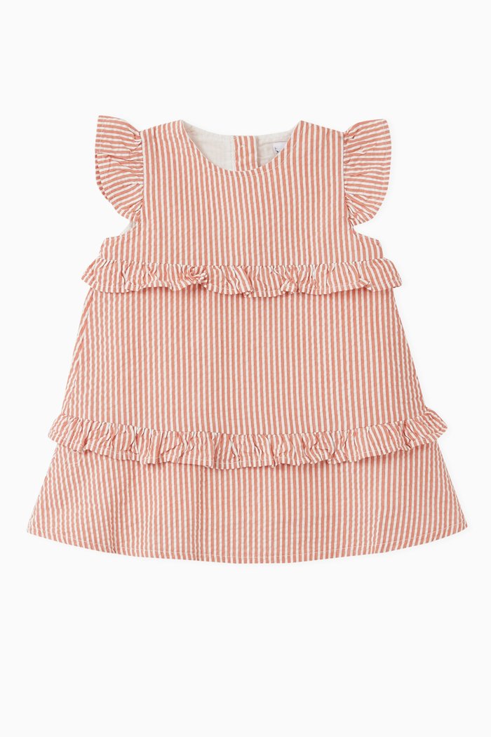 

Striped Dress in Organic Cotton, Pink