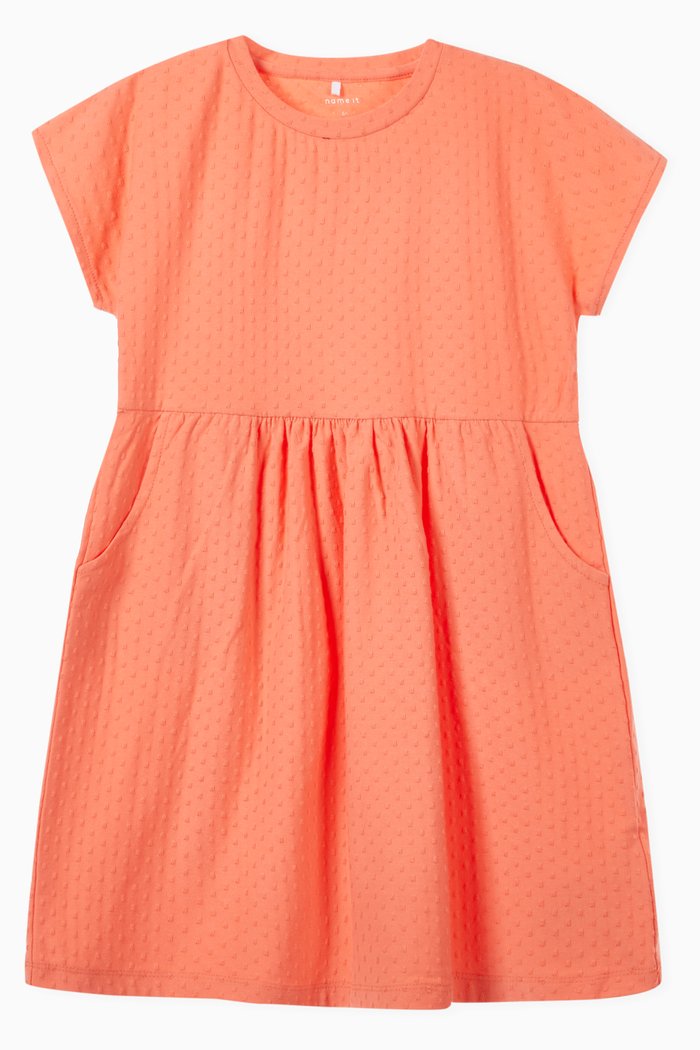 

Pocket Dress in Cotton, Orange