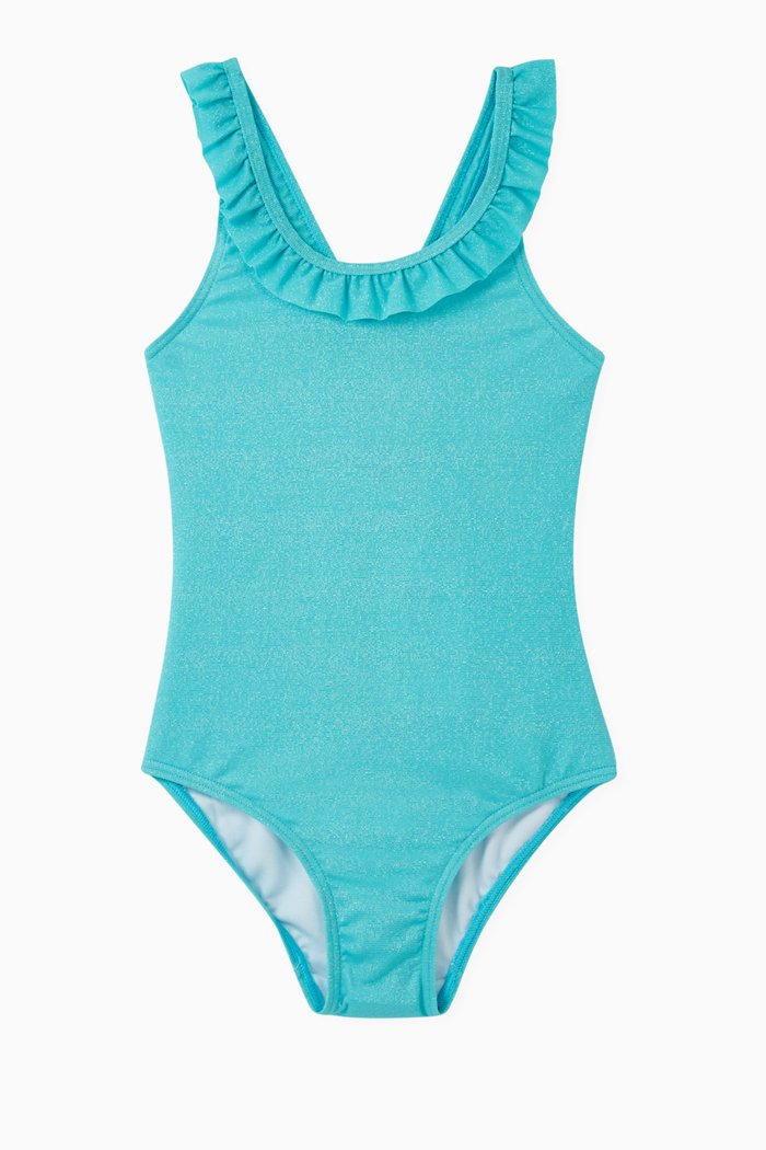 

Glitte Frill Swimsuit, Blue