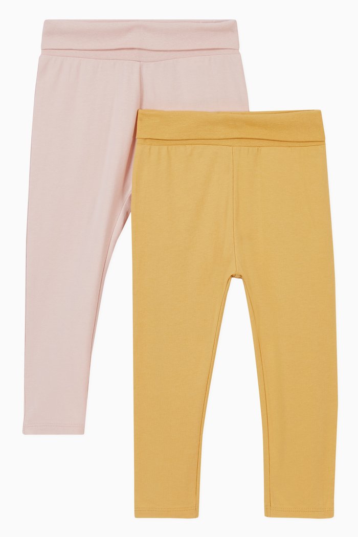 

Stretch Cotton Leggings, Set of 2, Multicolour