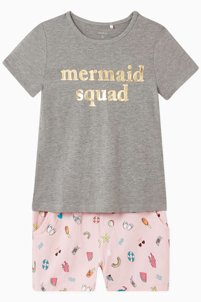 

Mermaid Squad Set, Set of 2, Grey
