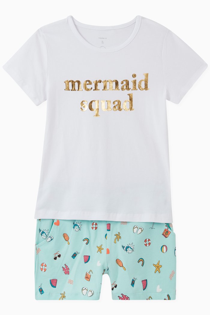 

Mermaid Squad Set, Set of 2, White