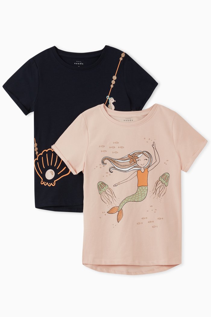 

Printed Jersey T-shirts Set, Set of 2, Multicolour