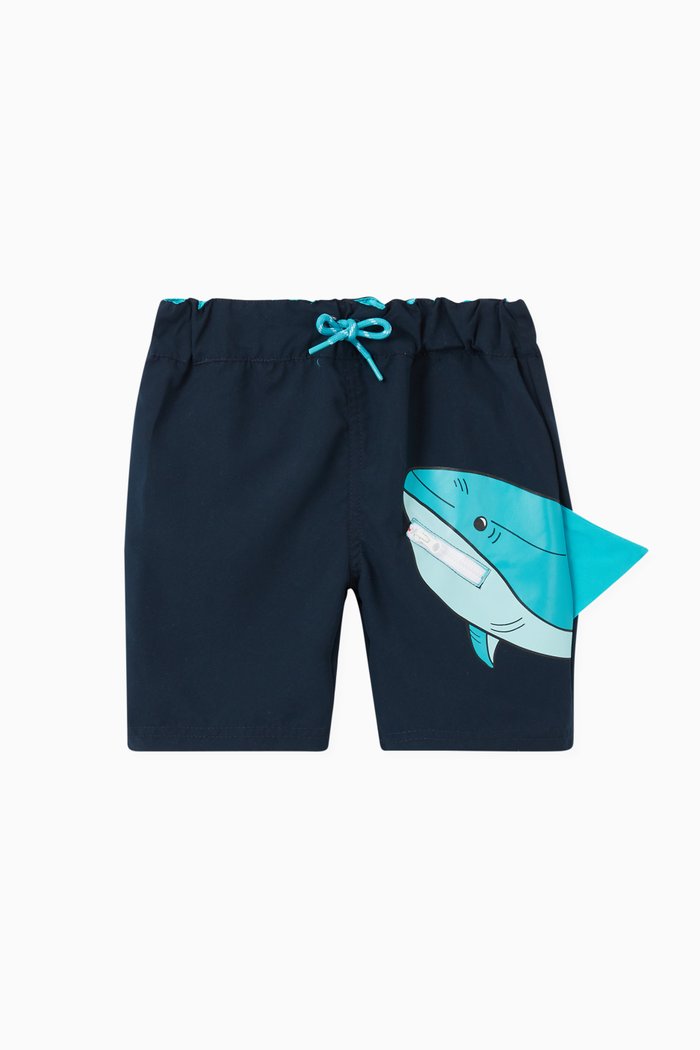 

Shark Swim Shorts in Polyester, Blue