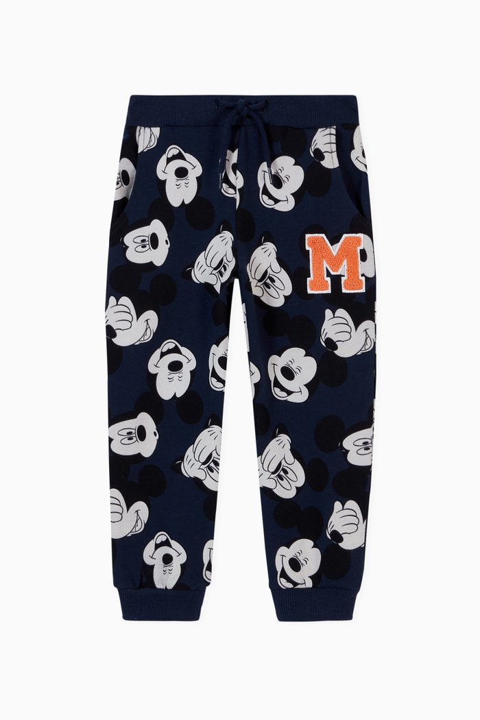 

Mickey Mouse Print Sweatpants in Stretch Cotton, Blue