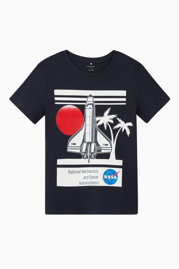 

Nasa Rocket T-shirt in Cotton, Blue
