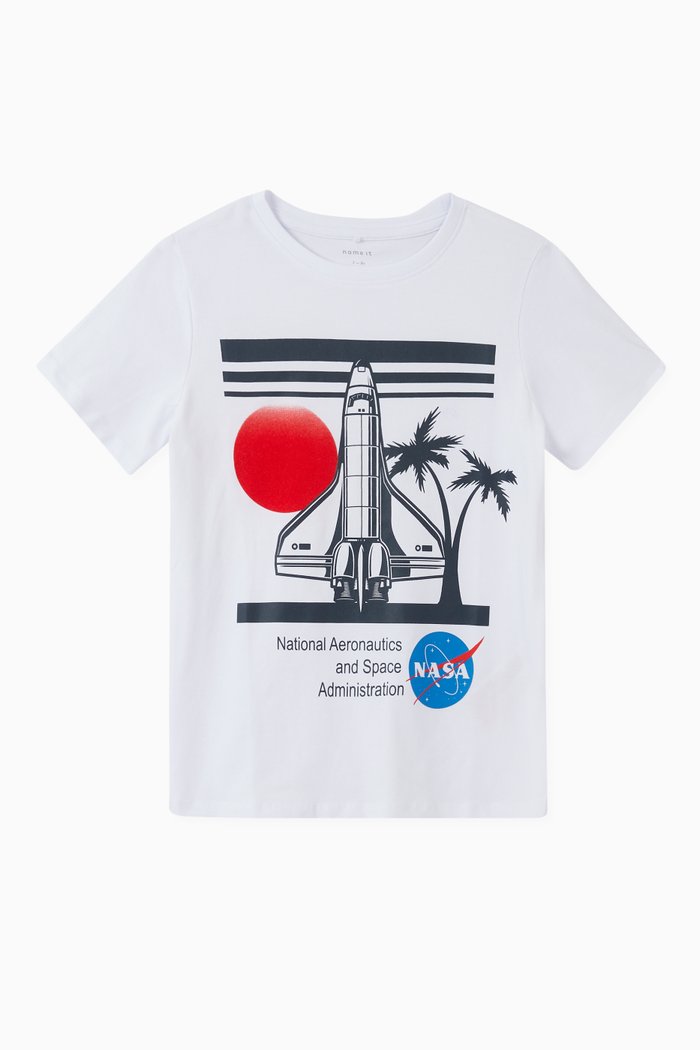 

Nasa Rocket T-shirt in Cotton, White