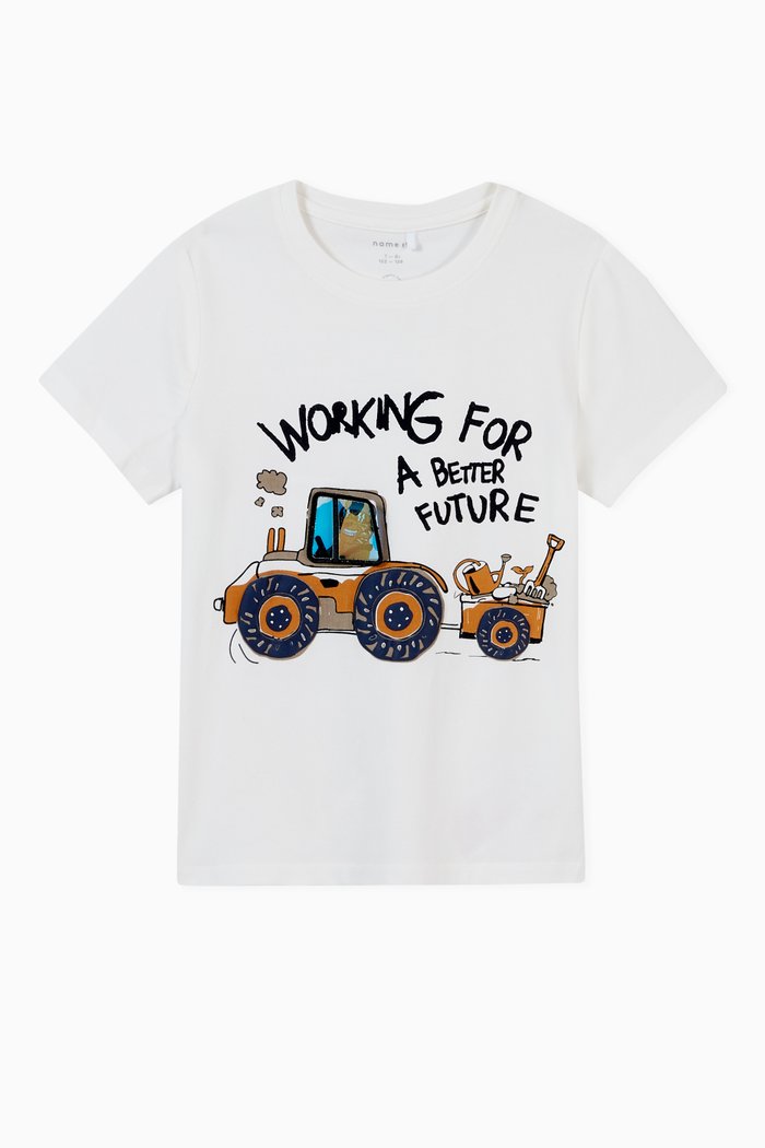 

Graphic T-shirt in Stretch Organic Cotton, White