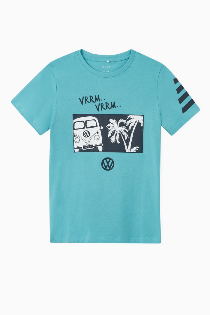 

Van Graphic T-shirt in Cotton Jersey, Blue