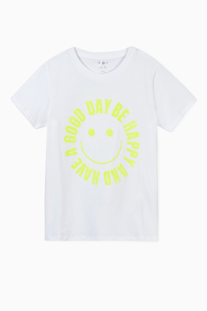 

Graphic T-shirt in Stretch Cotton, White