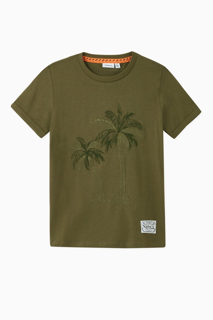

Tropical Tree Jersey T-Shirt, Green