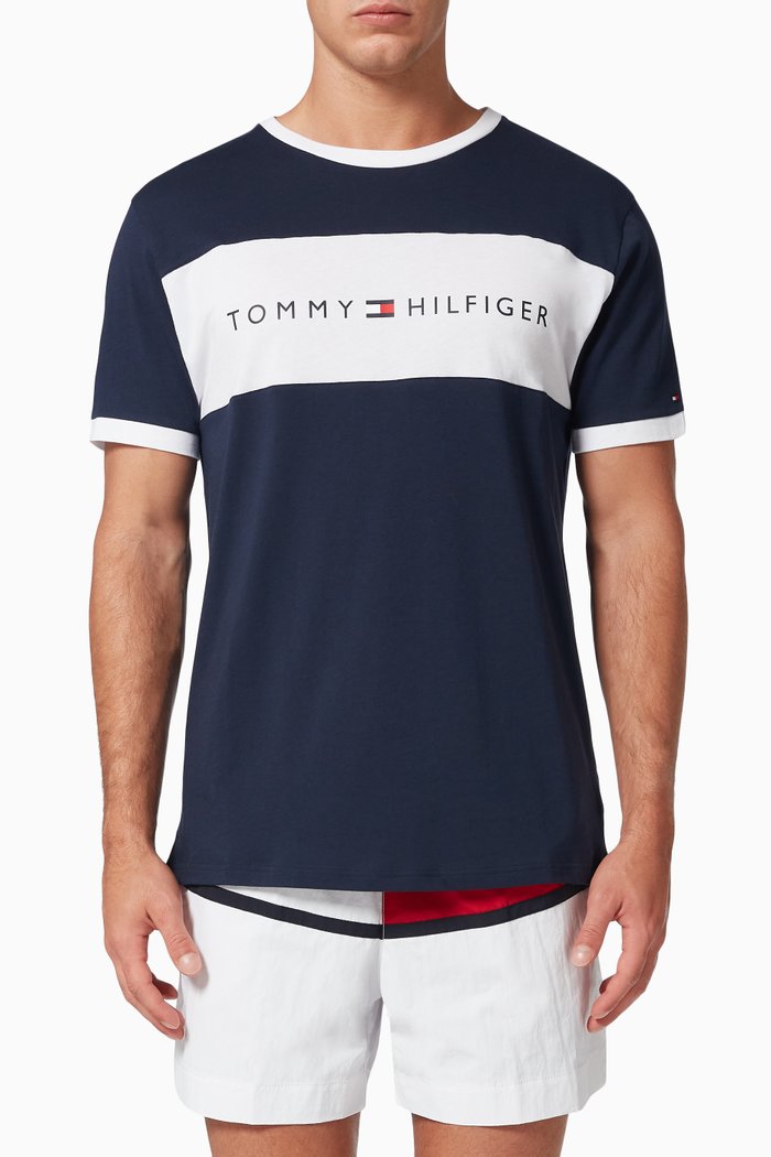 

Flag Logo T-shirt in Cotton, Blue