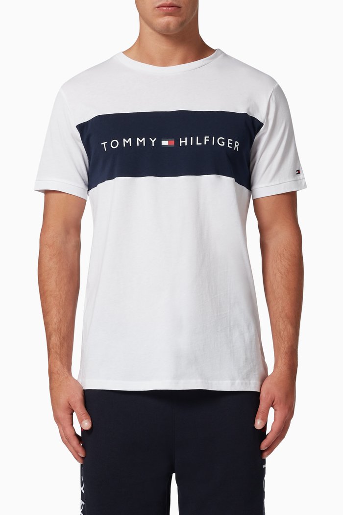 

Flag Logo T-shirt in Cotton, White