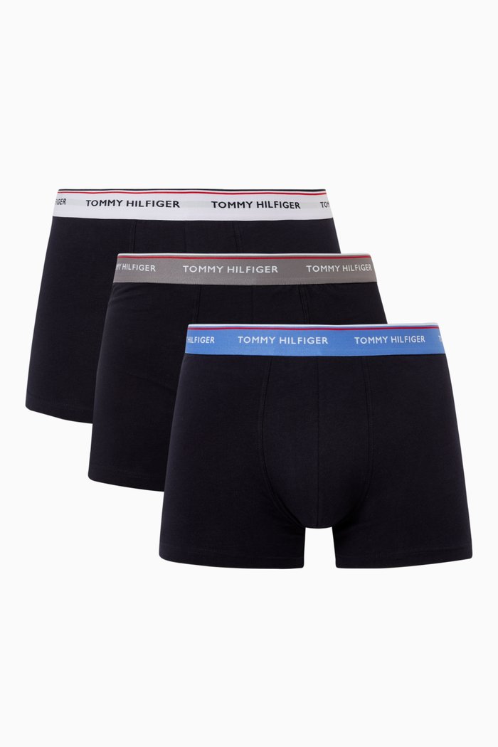 

Logo Trunks in Stretch Cotton, Set of 3, Black