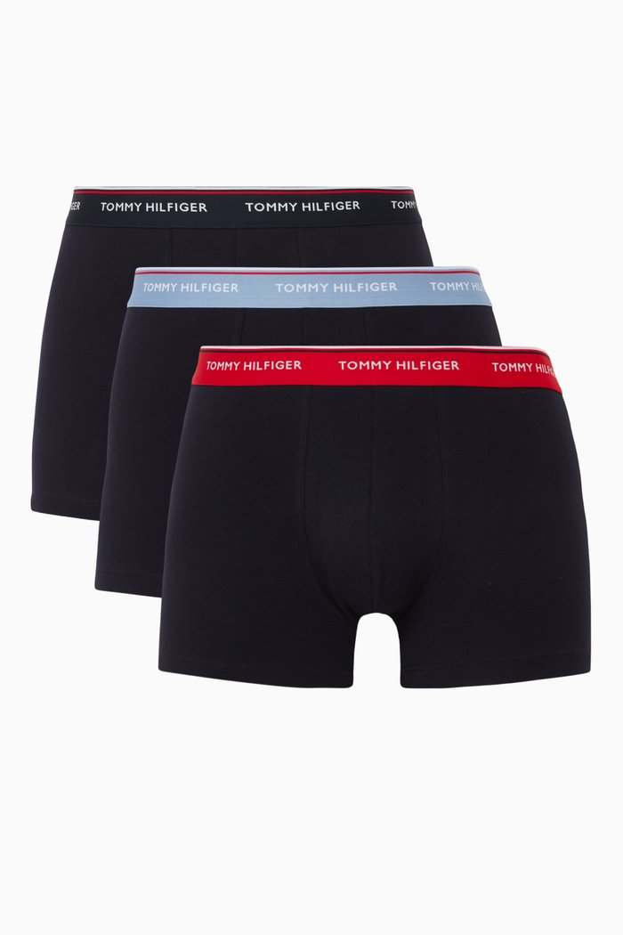 

Logo Cotton-Blend Trunks, Set of 3, Multicolour