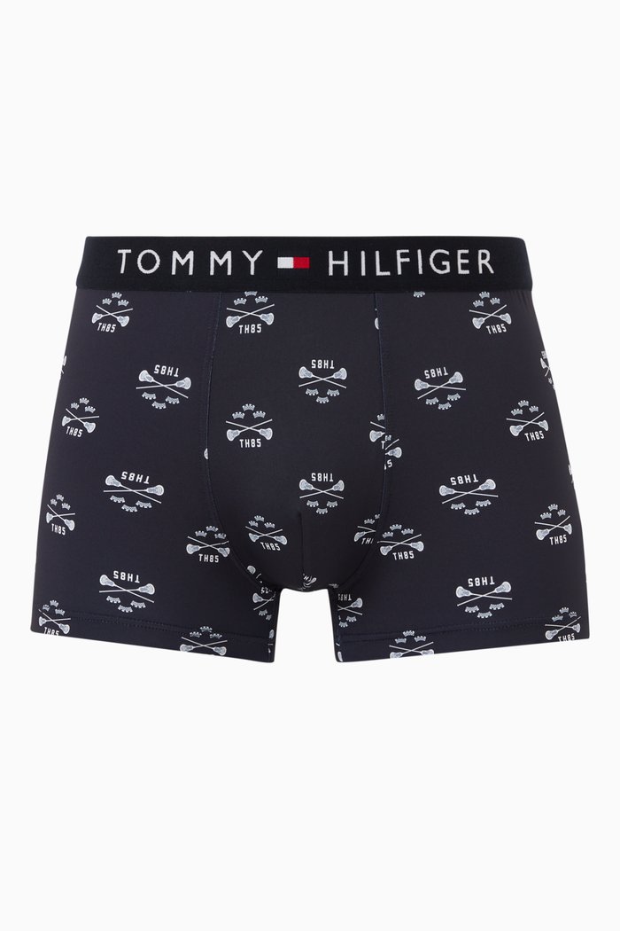 

Printed Trunks in Nylon Lycra Blend, Blue